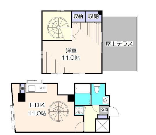 AIFORT.目黒不動前(1LDK/4階)の間取り写真