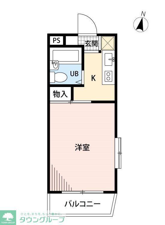 J&Bマンション(1K/2階)の間取り写真