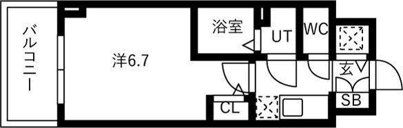 IW RESIDENCE大阪CREST TAPP(1K/4階)の間取り写真