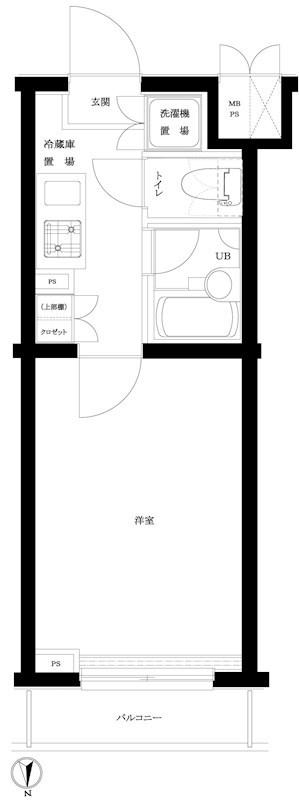 ルーブル早稲田六番館(1K/1階)の間取り写真
