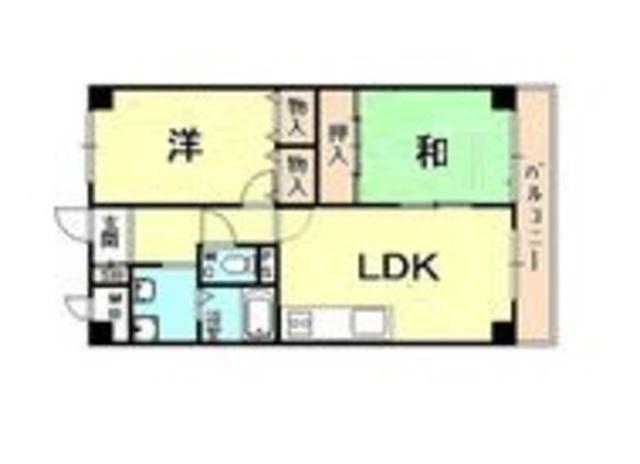 ガーデンハイツ(2LDK/2階)の間取り写真