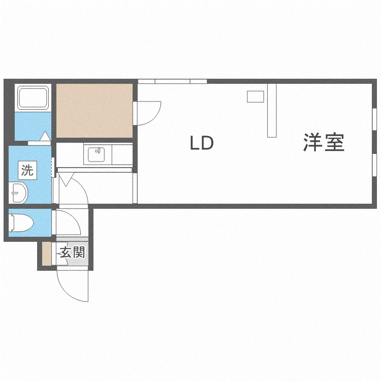 パナシェ宮の森(1LDK/4階)の間取り写真