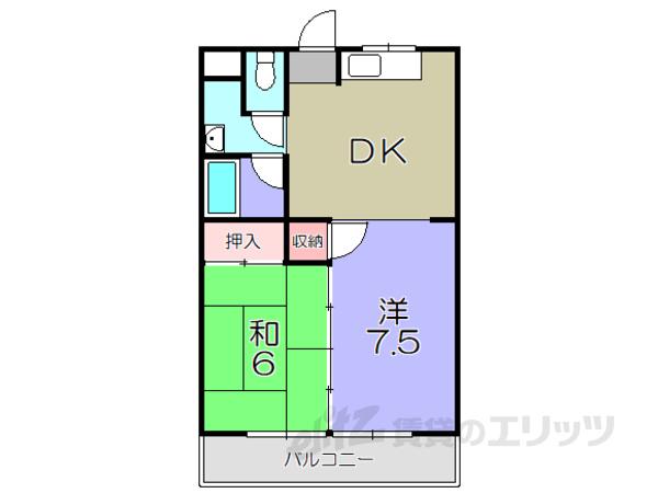 川崎マンション弐番館(2DK/3階)の間取り写真