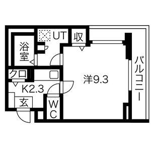 グランセレーノ(1K/2階)の間取り写真