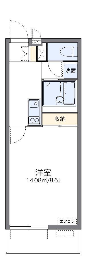 レオネクストゆーとぴあ(1K/3階)の間取り写真