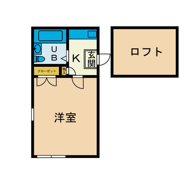 プラザ・ドゥ・パセオ(ワンルーム/2階)の間取り写真