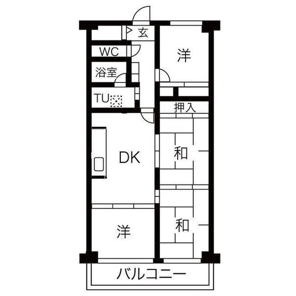 シャルム小阪参番館(4DK/6階)の間取り写真