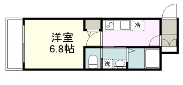 CHOCOLA(1K/1階)の間取り写真