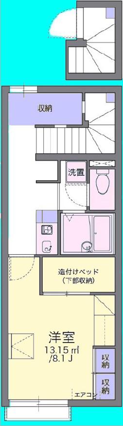 エスプワール(1K/2階)の間取り写真