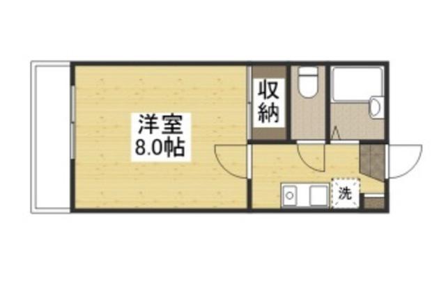 デュエル総社C棟(1K/1階)の間取り写真