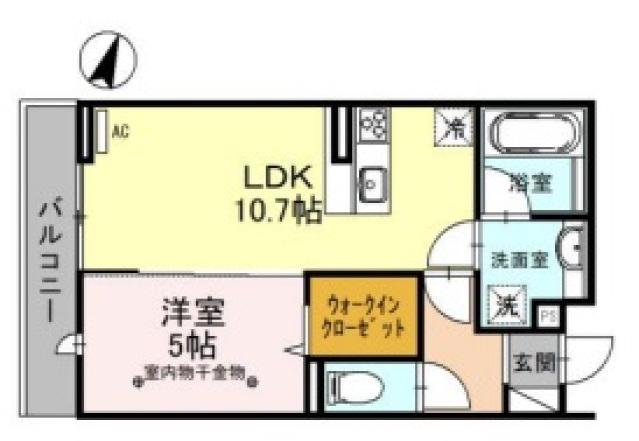 プランドール206(1LDK/2階)の間取り写真