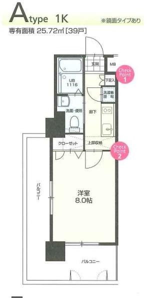 NO.70 ORIENTBLD(1K/19階)の間取り写真