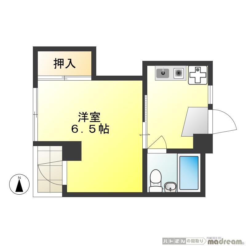 フェアリービラ(1K/3階)の間取り写真