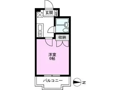 アネックス北越谷プラザ(1K/2階)の間取り写真