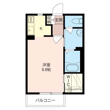 プレーナ百川NO.7(ワンルーム/1階)の間取り写真