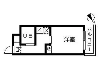 TOP・磯子第3(ワンルーム/4階)の間取り写真