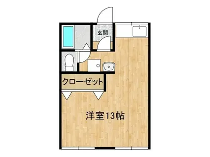 片岡アパート(ワンルーム/2階)の間取り写真