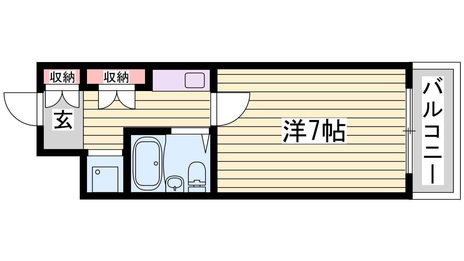 さくらコーポアビックス(1K/3階)の間取り写真