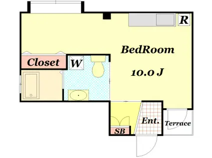 JUNES(ワンルーム/1階)の間取り写真