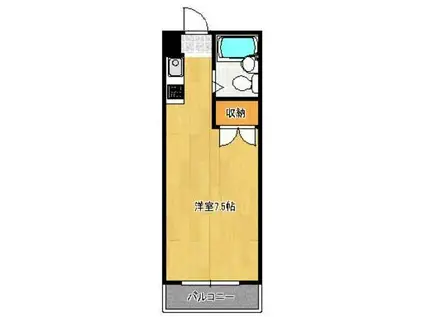 メゾンイトセII(ワンルーム/4階)の間取り写真