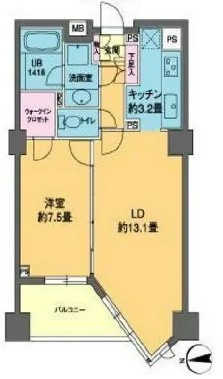 カスタリア高輪 2階階 間取り