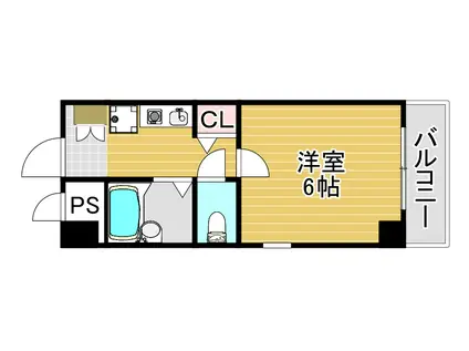 リーガル塚本II(1K/5階)の間取り写真