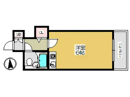 シャルムメゾン都島内代(ワンルーム/2階)の間取り写真