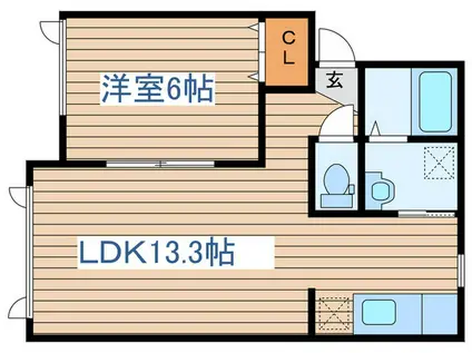 U33-3(1LDK/2階)の間取り写真