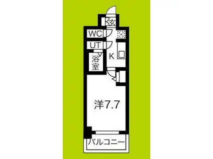MJC大阪ラフィーネ(1K/4階)の間取り写真