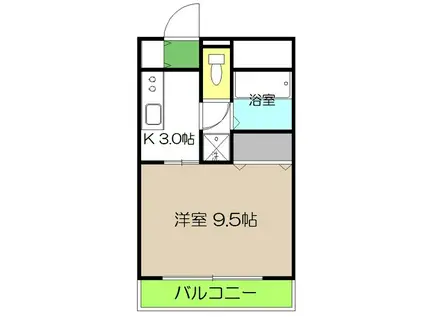コーポ成岡 II(1K/1階)の間取り写真