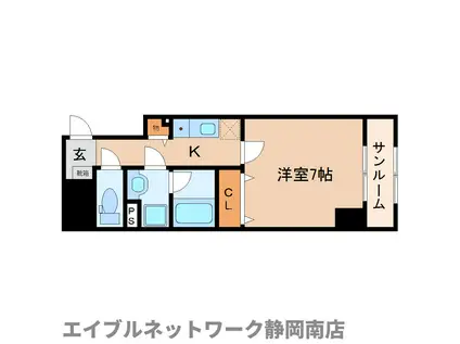 AFCレジデンス・VII(1K/1階)の間取り写真