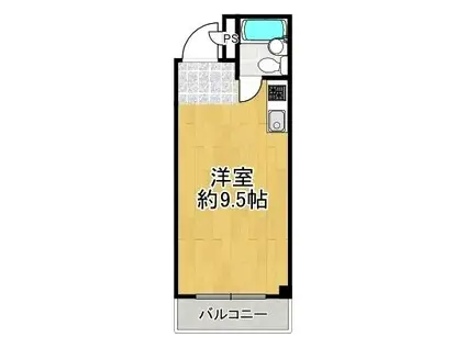 GURANDCUBE大正通(ワンルーム/4階)の間取り写真