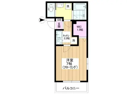 RAFFINE LOGEMENT(1K/1階)の間取り写真