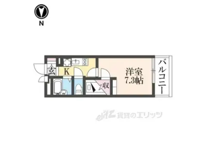 レオパレス逢阪(1K/4階)の間取り写真