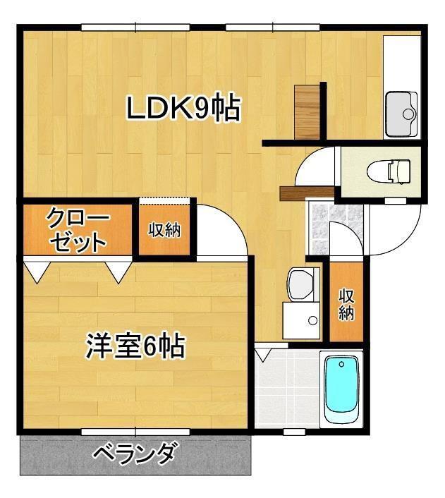 コーポラスエイト(1LDK/1階)の間取り写真