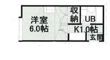 コスモ21(ワンルーム/2階)の間取り写真