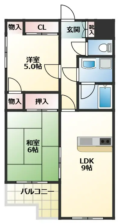 ブライトヒルズ調布 5階階 間取り