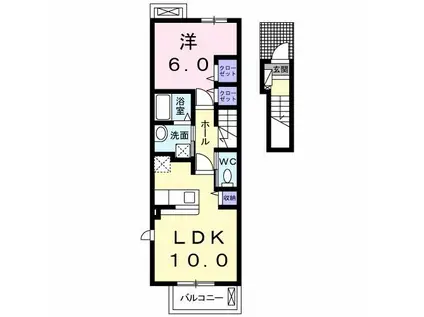 リアン ボーテ(1LDK/2階)の間取り写真