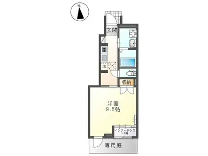 シトラス(1K/1階)の間取り写真