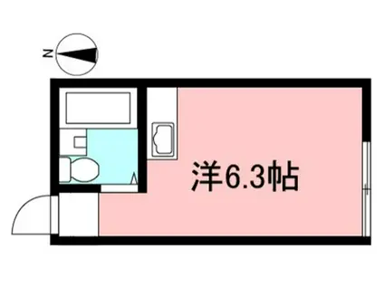 京王井の頭線 久我山駅 徒歩3分 2階建 築53年(ワンルーム/1階)の間取り写真