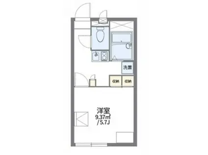 レオパレスサントラピーノ(1K/2階)の間取り写真