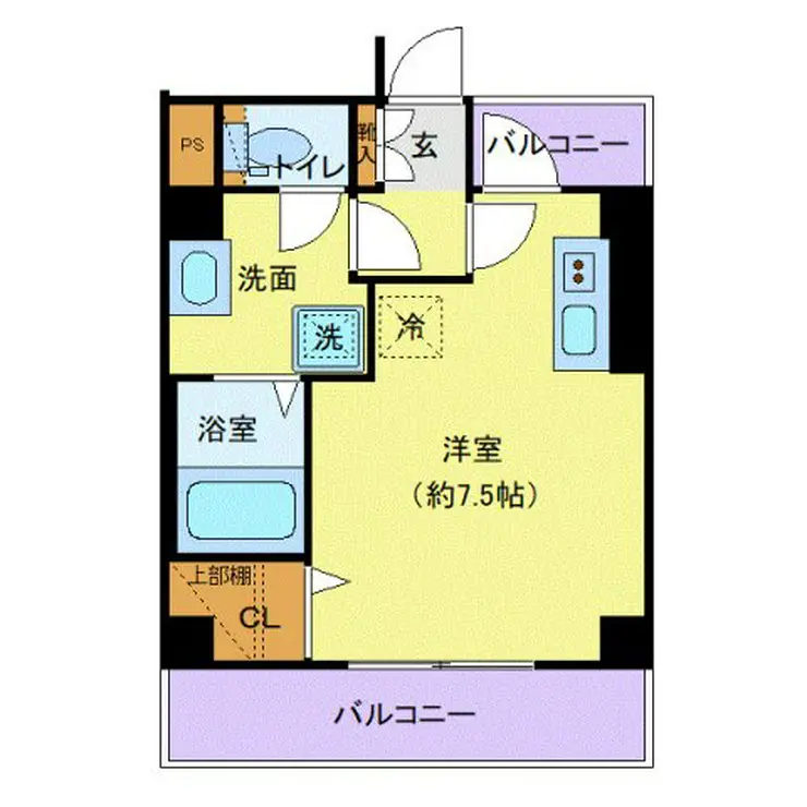 プレール・ドゥーク横浜反町 3階階 間取り