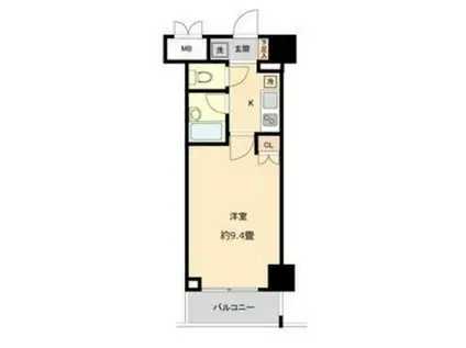 フォレスト・ヒル仙台青葉(ワンルーム/2階)の間取り写真