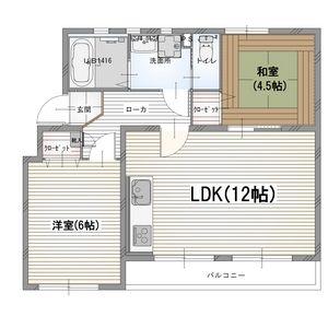 なるみグリーンコーポ(2LDK/3階)の間取り写真