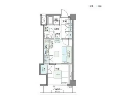 コンフォート文京小石川(1DK/2階)の間取り写真