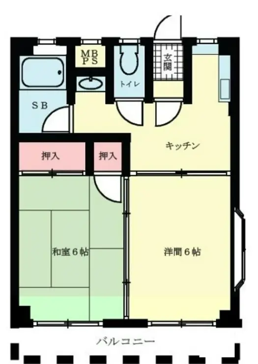 サンケイコーポ辰沼 3階階 間取り
