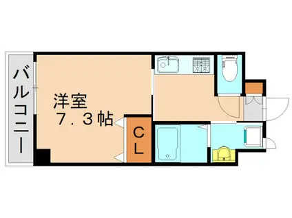 ERIOS COURT 香春口(1K/4階)の間取り写真