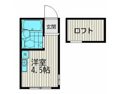 アンビションVI(ワンルーム/2階)の間取り写真