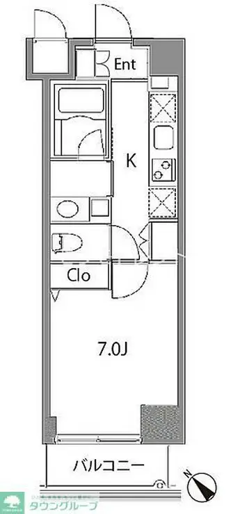 カスタリア中目黒 5階階 間取り