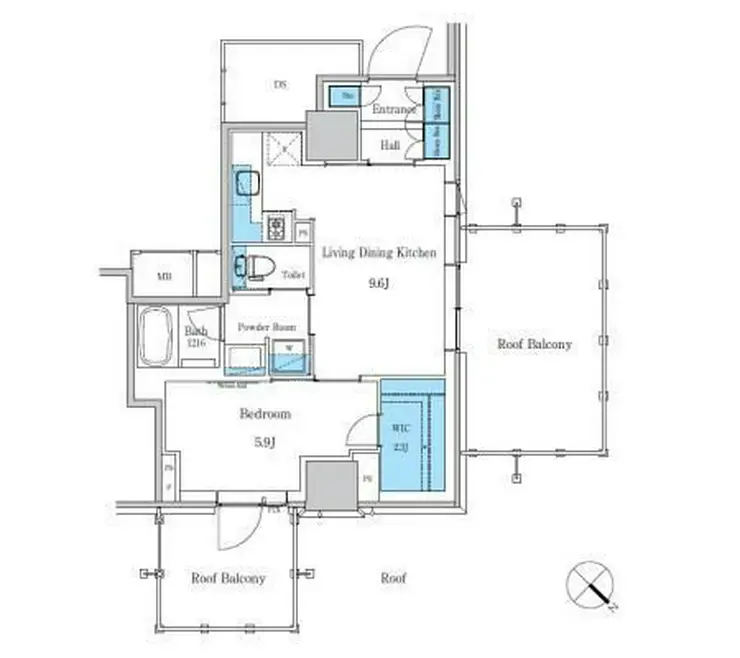 パークアクシス滝野川ラブリーズ 16階階 間取り
